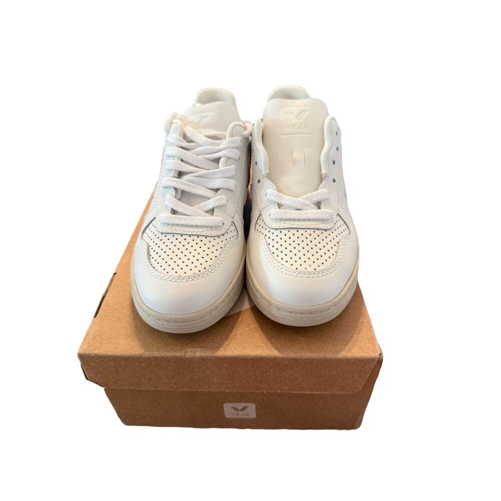 VEJA Women's White-Pink V-10 Low-Top Sneakers Size 5 - Picture 6 of 10